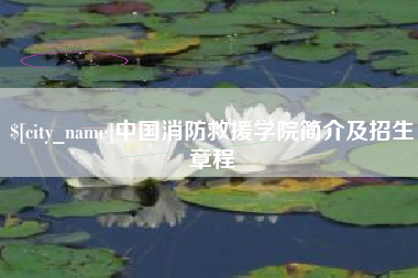 福安中国消防救援学院简介及招生章程
