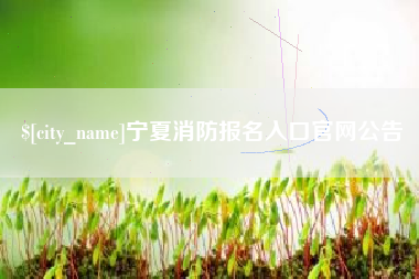福安宁夏消防报名入口官网公告