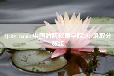 福安中国消防救援学院2019录取分数线