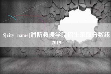 福安消防救援学院招生录取分数线2019