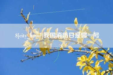 福安我国消防日是哪一号