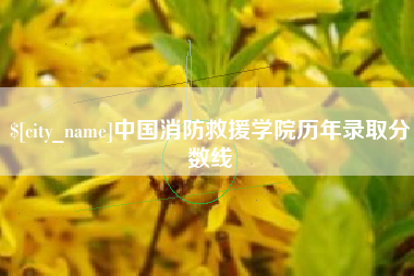 福安中国消防救援学院历年录取分数线