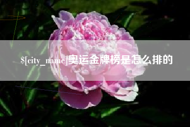福安奥运金牌榜是怎么排的