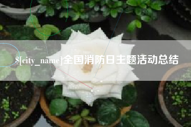 福安全国消防日主题活动总结