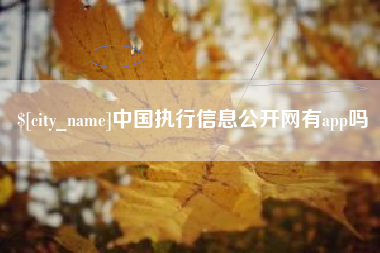 福安中国执行信息公开网有app吗