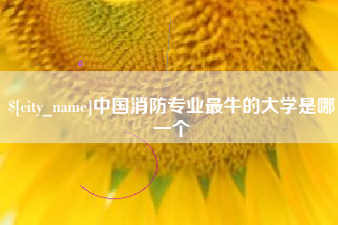 福安中国消防专业最牛的大学是哪一个