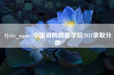 福安中国消防救援学院2021录取分数