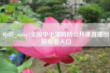 福安全国中小学消防公开课直播回放观看入口