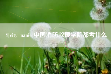 福安中国消防救援学院都考什么