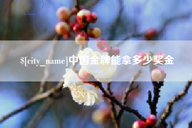 福安中国金牌能拿多少奖金