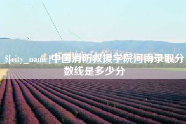 福安中国消防救援学院河南录取分数线是多少分