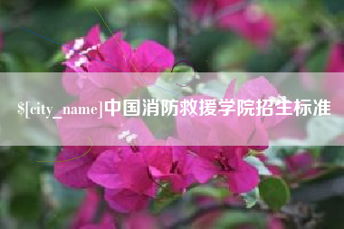 福安中国消防救援学院招生标准
