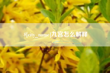 福安九宫怎么解释