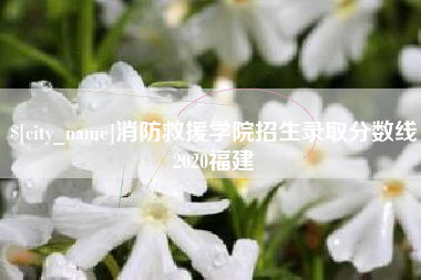 福安消防救援学院招生录取分数线2020福建