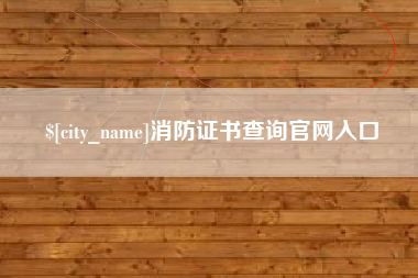 福安消防证书查询官网入口