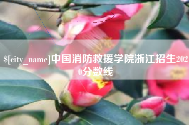 福安中国消防救援学院浙江招生2020分数线