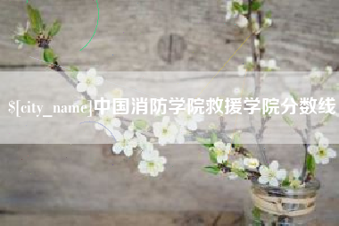 福安中国消防学院救援学院分数线